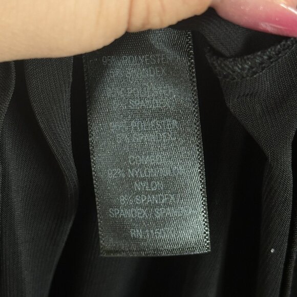 Nina LeonardJewel Neck Cold Shoulder Three-Quarter Sleeve Dress - Plus Size (3X) - Picture 10 of 10